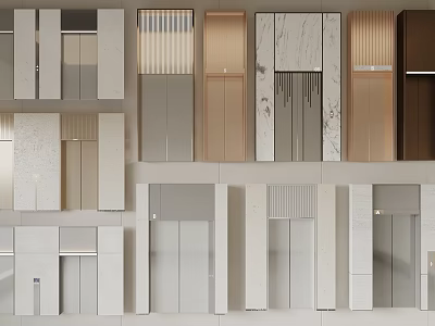 Modern Elevator Door Designs With Various Materials And Stylish Panels 3d model