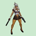 Game virtual human character 3d model