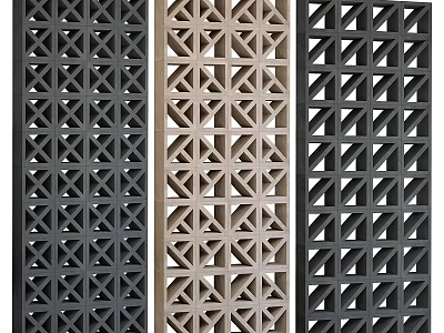 Decorative Room Dividers With Geometric Lattice Patterns In Various Colors For Home Decor 3d model