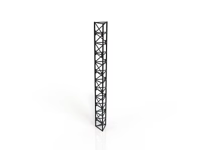 Sturdy Black Vertical Metal Truss With Cross Support Structure For Event Setup 3d model