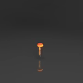 Vibrant Red and Orange Jellyfish with Long Swirling Tentacles in Marine Habitat