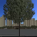 Aerial View Planning of Modern Urban Area with High rise Buildings and Green Spaces