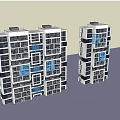 Modern High Rise Apartment Buildings Exterior Design With Glass Windows And Balconies
