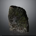 Unique Natural Rustic Stone Featuring Green Moss And Textured Organic Surface