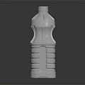 Transparent Plastic Water Bottle With Ripple Design And White Cap For Daily Use