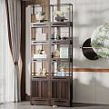 New Chinese Style Storage Rack 3d model
