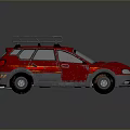 Red Off Road SUV With Roof Rack And Sporty Exterior Design