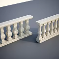 Granite Balustrades With Cylindrical Balusters And Flat Handrail In Modern Design