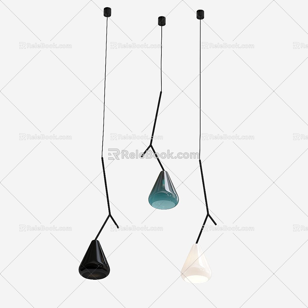 modern chandelier lily pendant chandelier table lamp 3d model