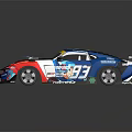 Red White Blue Race Car With Number 88 SWISSMOTE Livery And Rear Wing