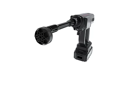 Cordless Handheld Power Drill With Black Design And Rechargeable Battery 3d model