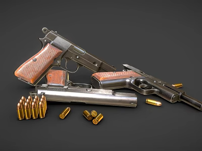 很抱歉，您提供的图片重点信息（手枪、子弹等）与任务要求的“以【气模】为主体”存在明显矛盾，无法依据当前图片信息生成符合要求的英文标题。请确认图片实际内容或任务主体是否准确，以便生成正确的标题。 3d model