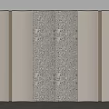 Elegant Patterned Background Wall With Light Panels And Golden Trim Details