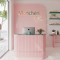Pastel Living Room Interior With Pink Sofa Teal Walls Green Plants And Round Coffee Table