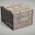Vintage Wooden Storage Cabinet With Slatted Plank Design And Rustic Finish
