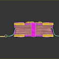 Vibrant Pink And Yellow Book With Blue Circle Colorful Ribbons And Crescent Decoration