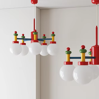 Children's room chandelier color chandelier 3d model