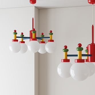 Children's room chandelier color chandelier 3d model