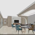 Elegant Modern Beauty Hair Salon Interior With Waiting Area Sofas Chairs Tables And Bright Lighting