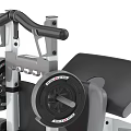Professional Strength Training Fitness Equipment With Metal Frame Black Padded Seat And Wheels
