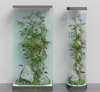 New Chinese Fish Tank 3d model