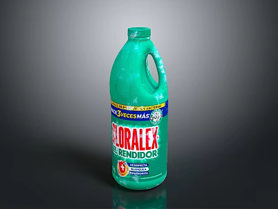 Cloralex Green Bottle Disinfectant With Handle For Household Cleaning 3d model