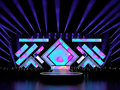 Event Stage Music Festival Stage Outdoor Stage 3d model