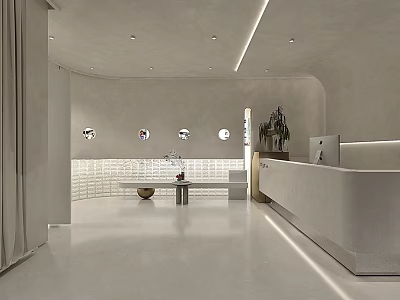 Modern SPA Sauna Interior With Relaxation Lounge Wooden Benches And Soft Lighting 3d model