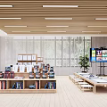 Modern Reading Room Reading Room 3d model