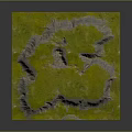 Realistic Natural Terrain With Lush Green Vegetation Rocky Cliffs And Undulating Landscape