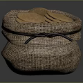 Burlap Sack Filled With Stacked Gold Coins As Everyday Household Item