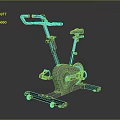 Black Stationary Exercise Bike Sports Equipment With Adjustable Seat And Handlebars
