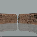 Natural Rock And Wood Structure Featuring Symmetric Layers And Smooth Reflections 3d model
