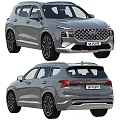 Hyundai Modern Gray SUV Featuring Front Grille Rear Design And UK Plate