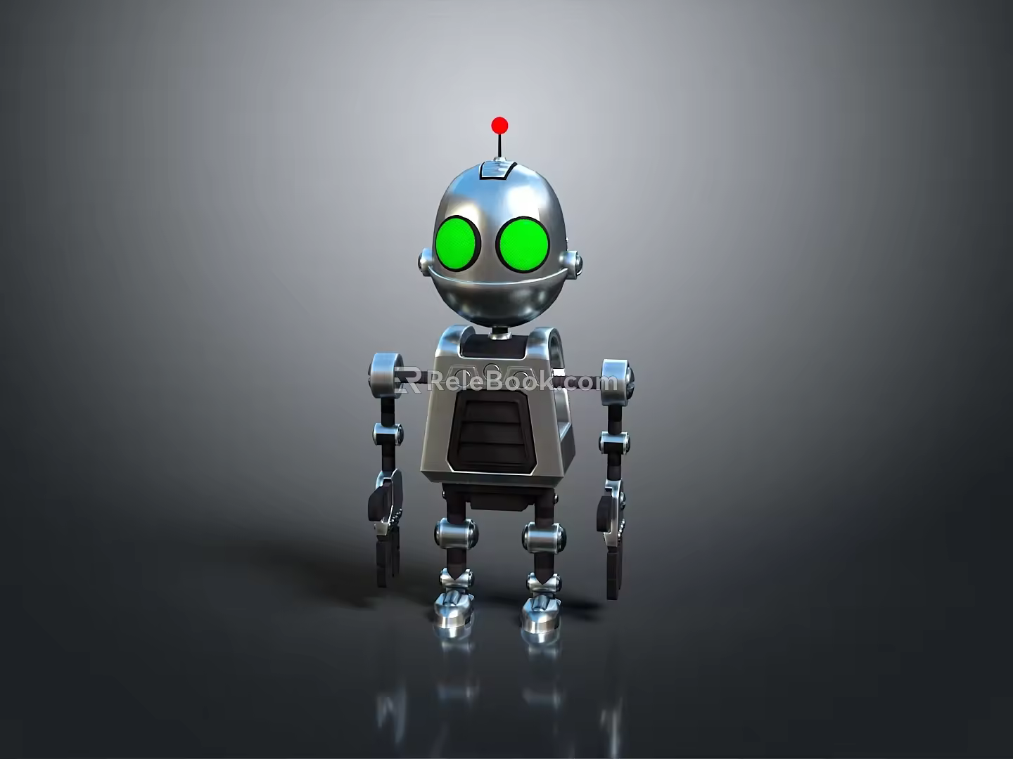 Industrial Robot Single Wheel Robot Double Wheel Robot Assistant Small Robot 3d model