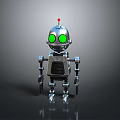 Industrial Robot Single Wheel Robot Double Wheel Robot Assistant Small Robot 3d model
