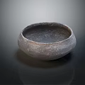 Rustic Gray Ceramic Bowl With Rough Texture For Home Furniture Decor