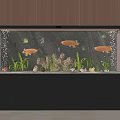 modern fish tank aquarium 3d model