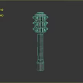 Sci-fi Hammer Sci-fi Stick Mace Sci-fi Weapon Ancient Weapon Hammer Cold Weapon Medieval Item 3d model