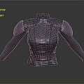 Character 3D Model Leather Armor Upper Garment With Shoulder Guards