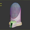 Modern White Tech Device With Transparent Dome And Control Panel Base