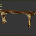 Elegant Mahogany Console Table With Intricate Carved Legs And Classic Design