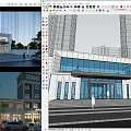 Modern Gate Community Gate 3d model