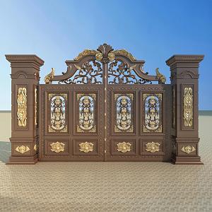 European-style gate 3d model