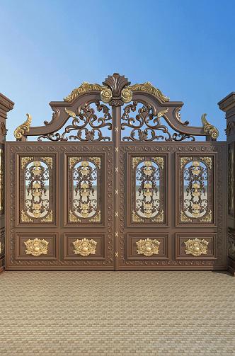 European-style gate 3d model