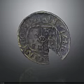 Broken Ancient Coin An Old Daily Life Currency Item With Vintage Design