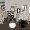 Antique Jewelry Ornaments 3d model