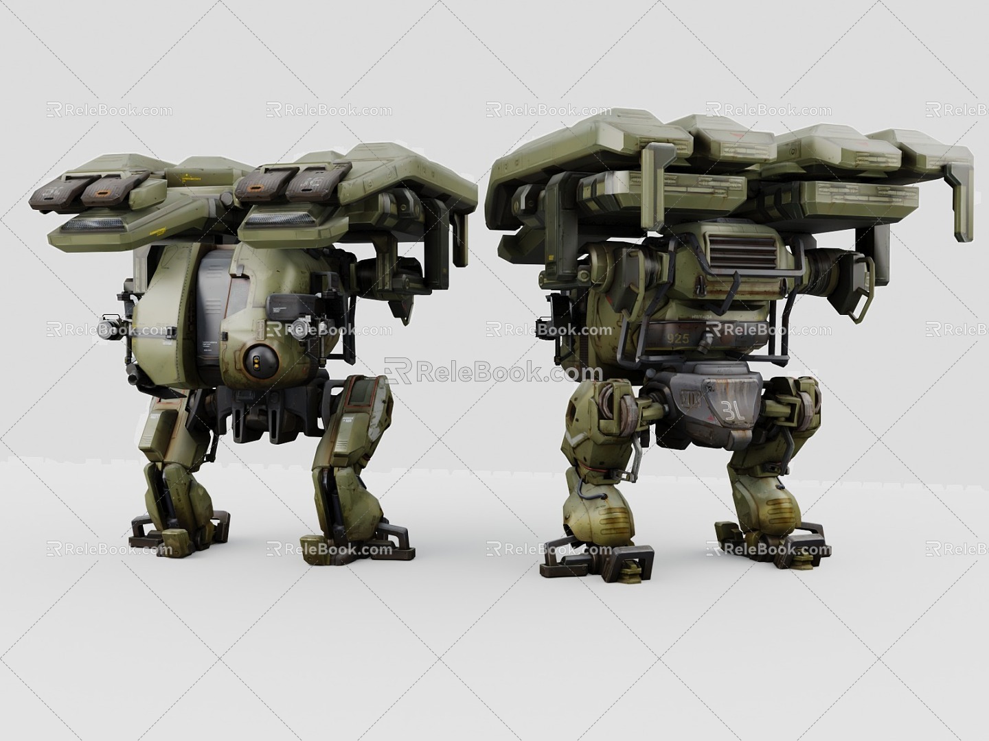 Cyberpunk style sci-fi robot robot Mecack Century sci-fi style robot war robot 3d model