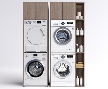 Modern washing machine cabinet washing machine drum washing machine washing machine combination 3d model