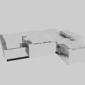 Silver Textured Metal Blocks Stacked With Layered Structure And Smooth Surfaces